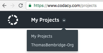 My Projects vs Organisation