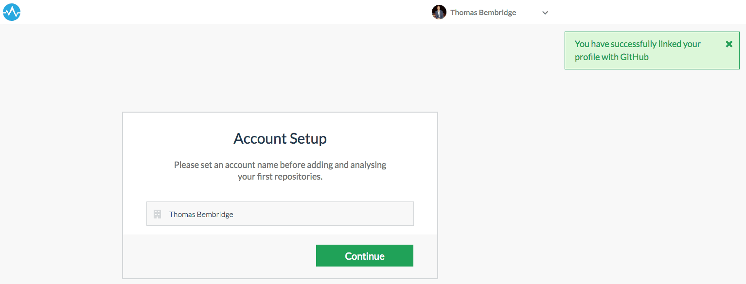 Codebeat - Account setup